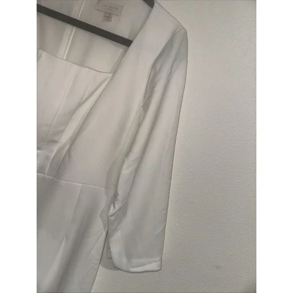 Ted Baker London Astrid‎ Pencil Dress White Long Sleeve Size 2